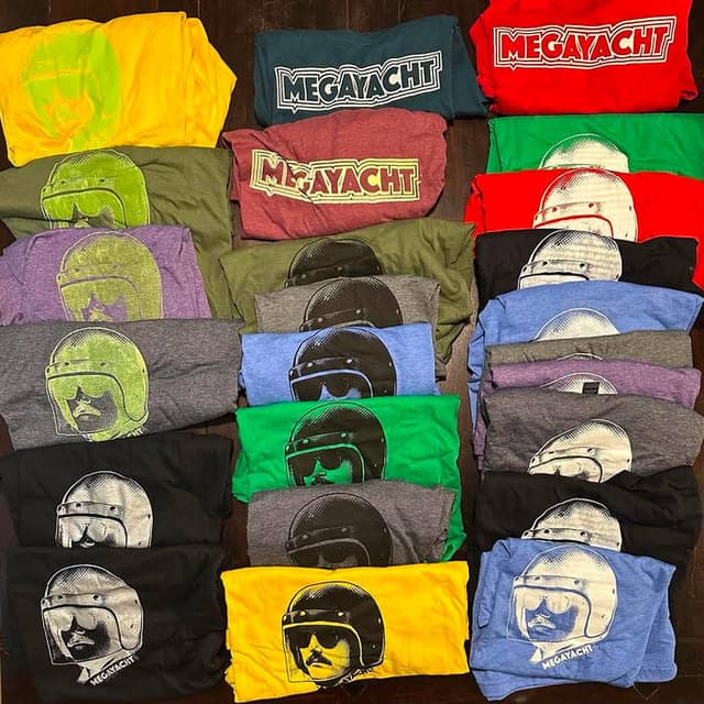 Megayacht screen printed T-shirt